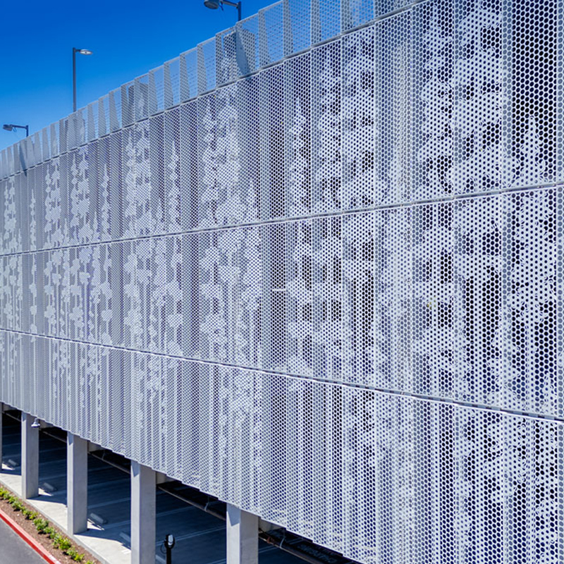 America Custom Perforated Metal Facade Panels for Sustainable Cladding & Screening