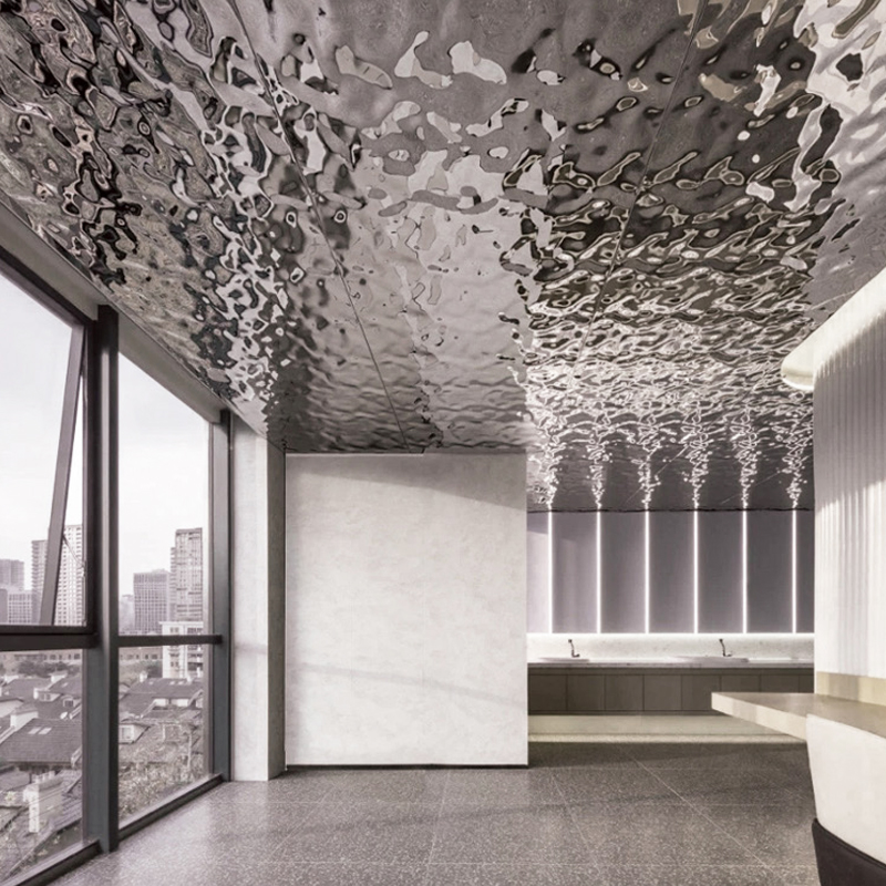 Australia Stainless Steel Water Ripple Ceiling Decorative Metal Ceiling Panels for Commercial I