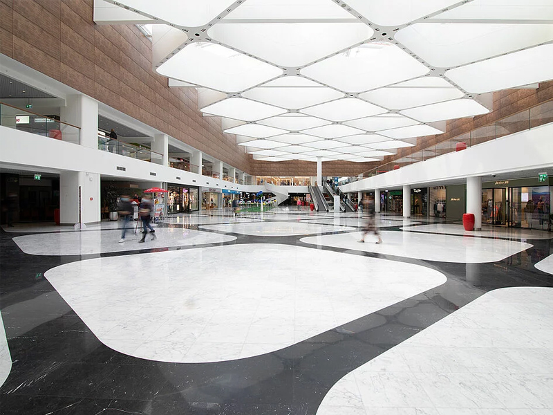 Shopping mall Balexert, Geneva Aluminum Veneer Exterior Metal Wall Cladding