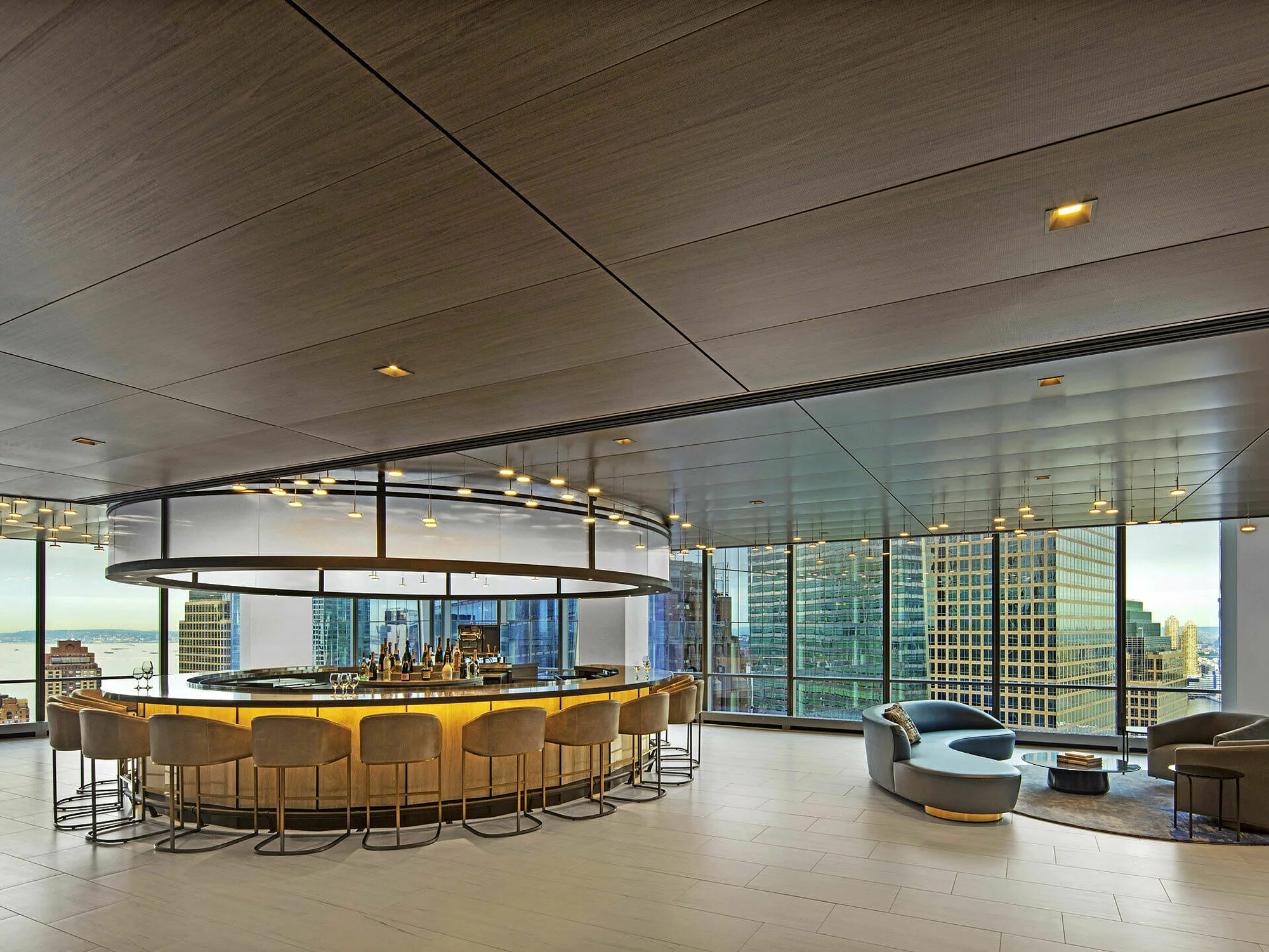 Moët Hennessy, New York Strip Ceiling System Aluminum False Metal Panel Ceiling