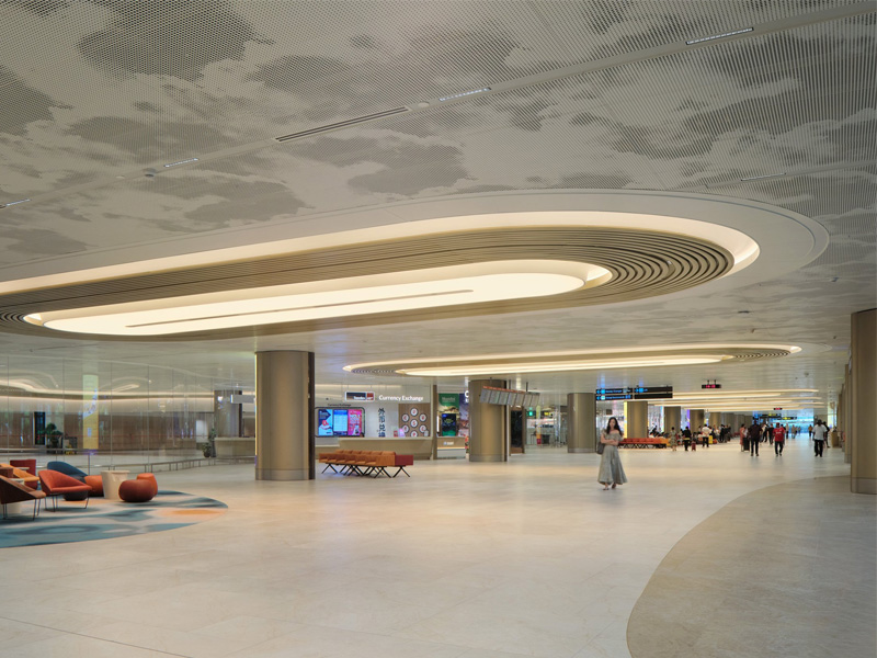 Changi Airport T2, Singapore Metal ceiling System Perforated Aluminum False Panels
