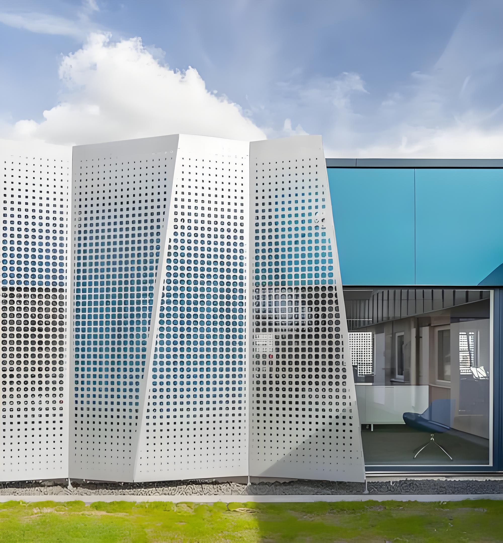 Custom Perforated Metal Panels Aluminum Wall Cladding for Office Building