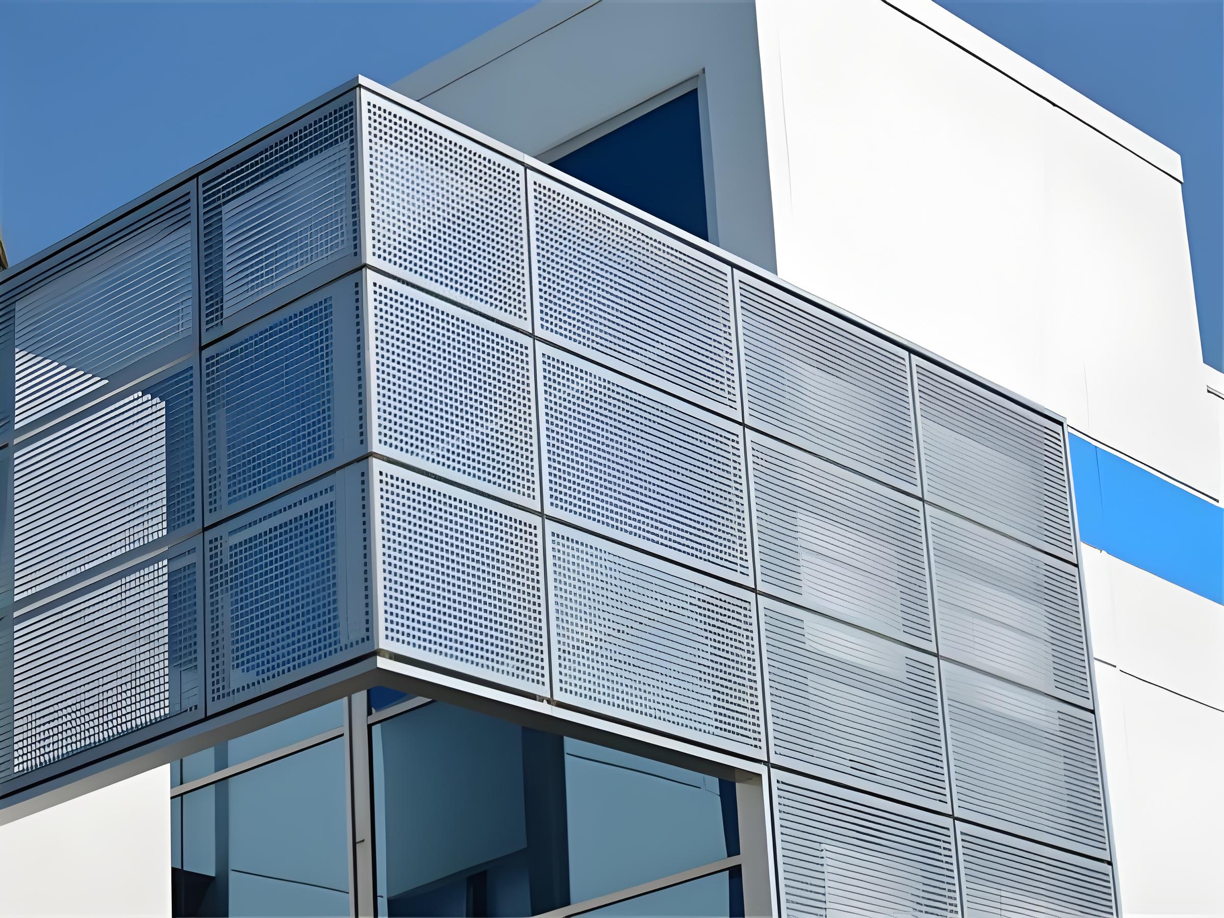 Decorative aluminum wall cladding perforated metal exterior panels curtain wall