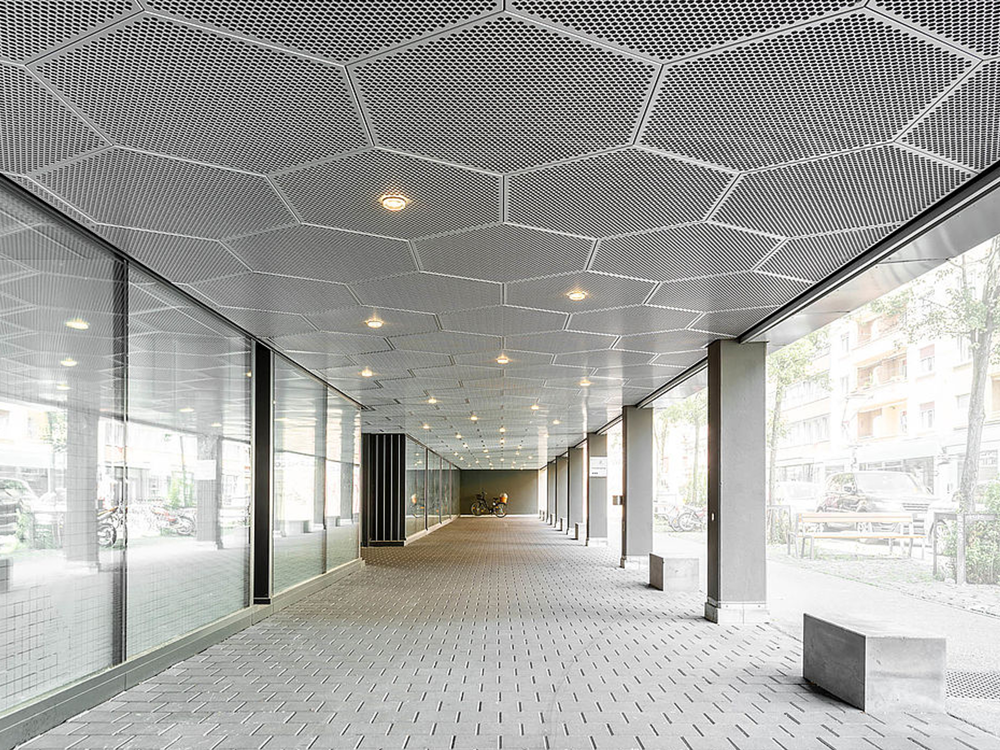 Hexagonal Grid Ceiling  Aluminum Ceiling METAL PANELS