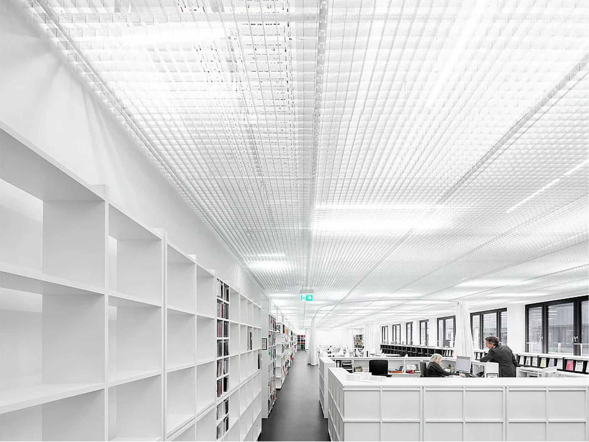 UNIVERSITY LIBRARY OPEN GRID CEILING SYSTEMS Aluminum Metal Ceiling