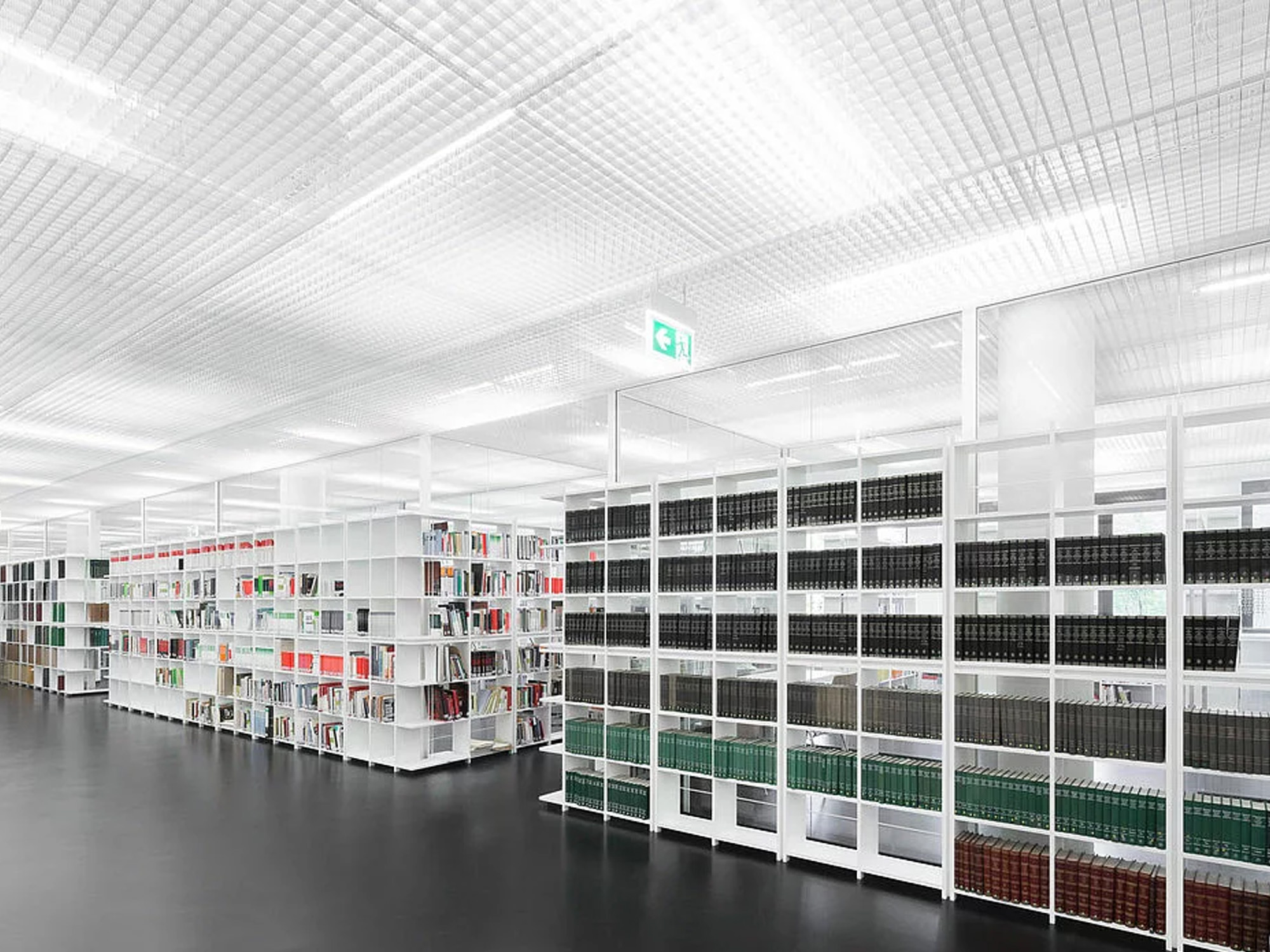 UNIVERSITY LIBRARY OPEN GRID CEILING SYSTEMS Aluminum Metal Ceiling