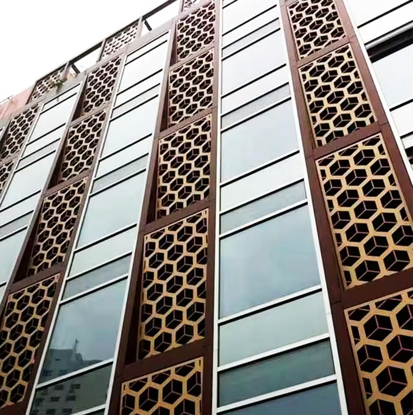 Decorative Perforated Screen Laser Cut Metal Facade Curtain Wall Cladding Steel Curtain Wall Outdoor.jpg