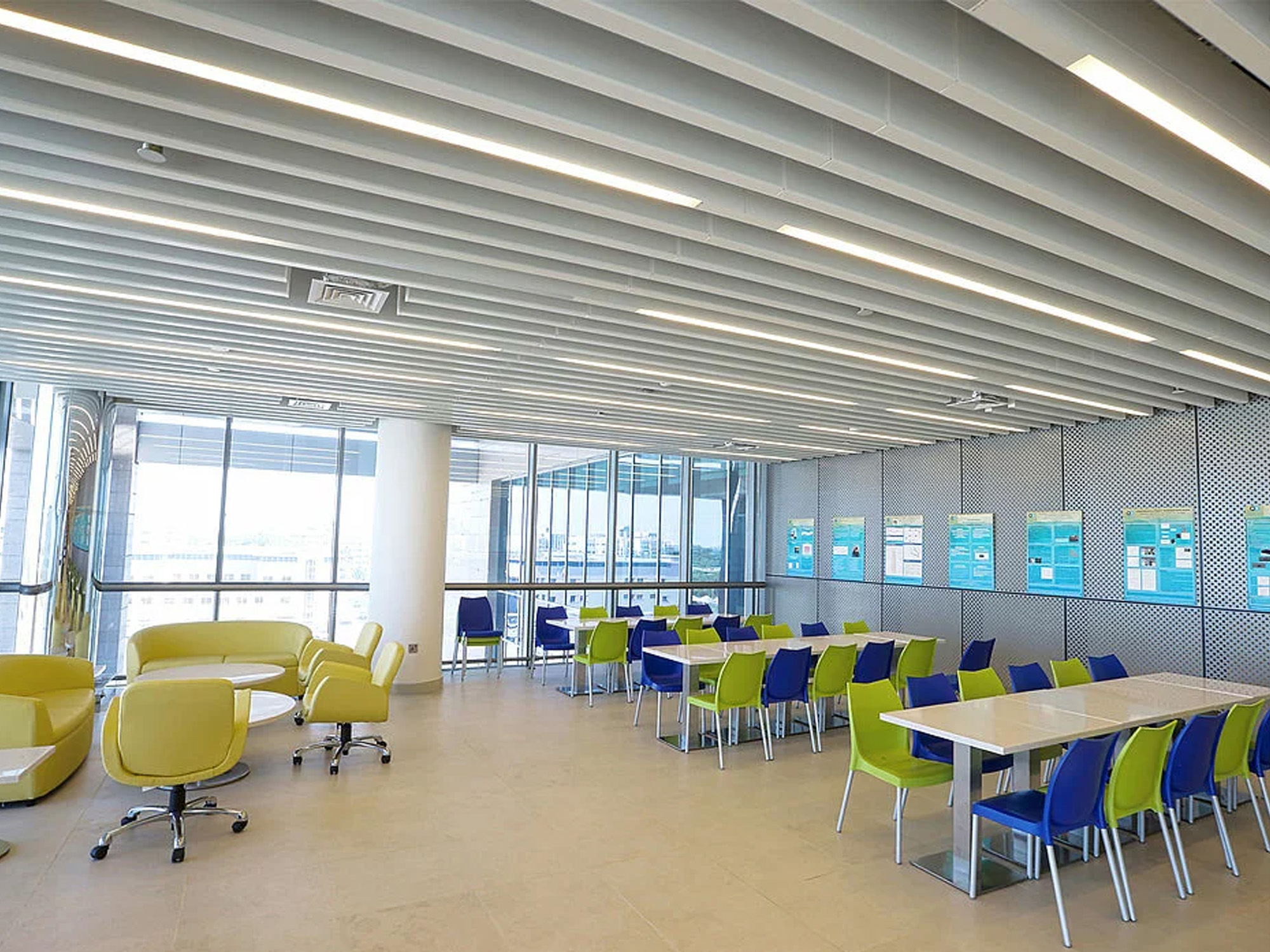 Petroleum Institute Research Center Aluminum Metal Ceiling  Aluminum Linear Metal Ceiling  Customized Ceiling