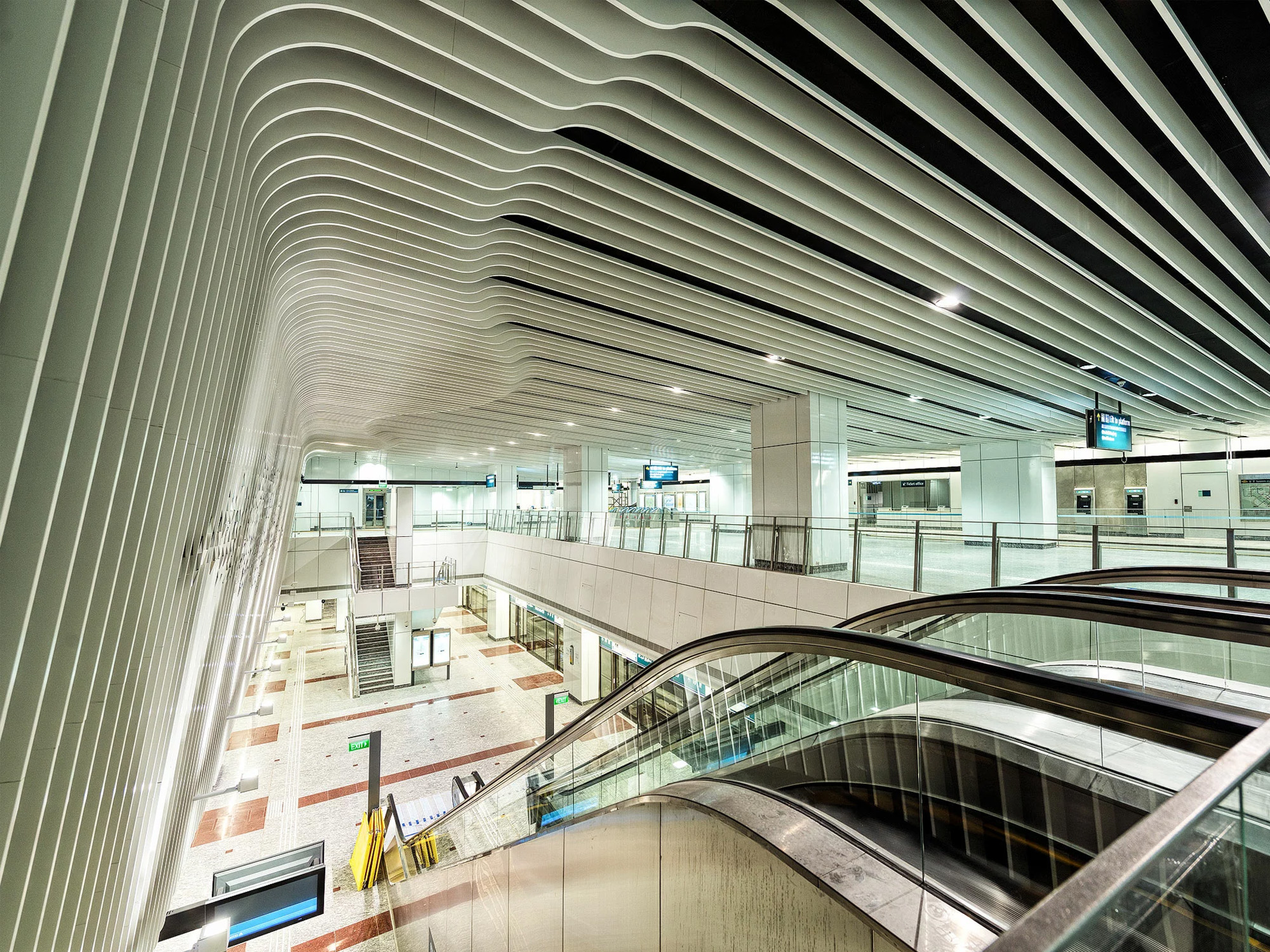 Subway stations Customized Ceiling Aluminum panel Baffle Ceiling