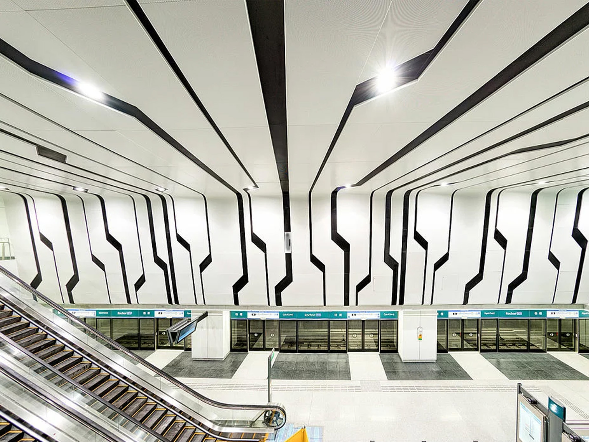 Subway stations Customized Ceiling Aluminum panel Baffle Ceiling