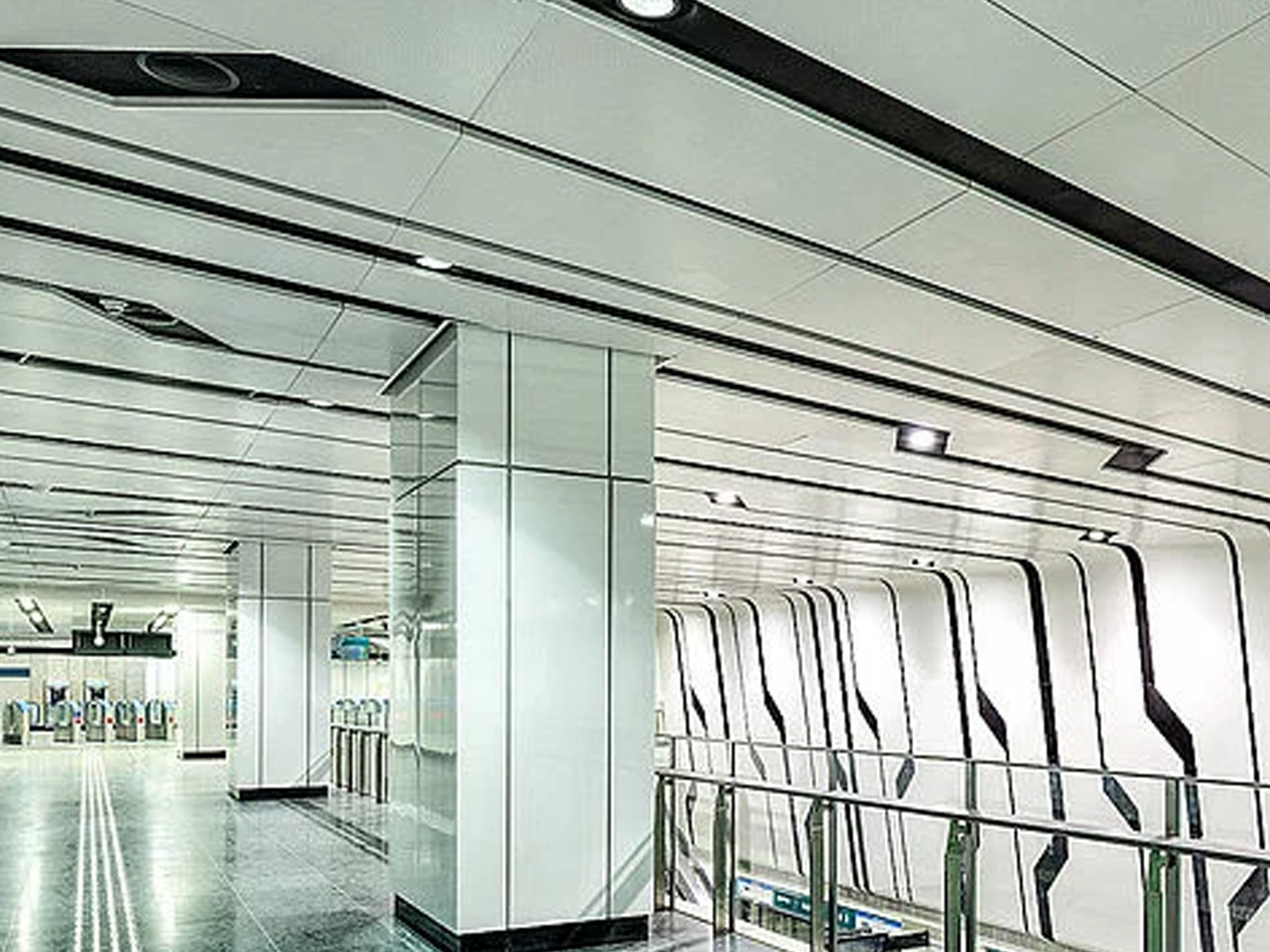 Subway stations Customized Ceiling Aluminum panel Baffle Ceiling