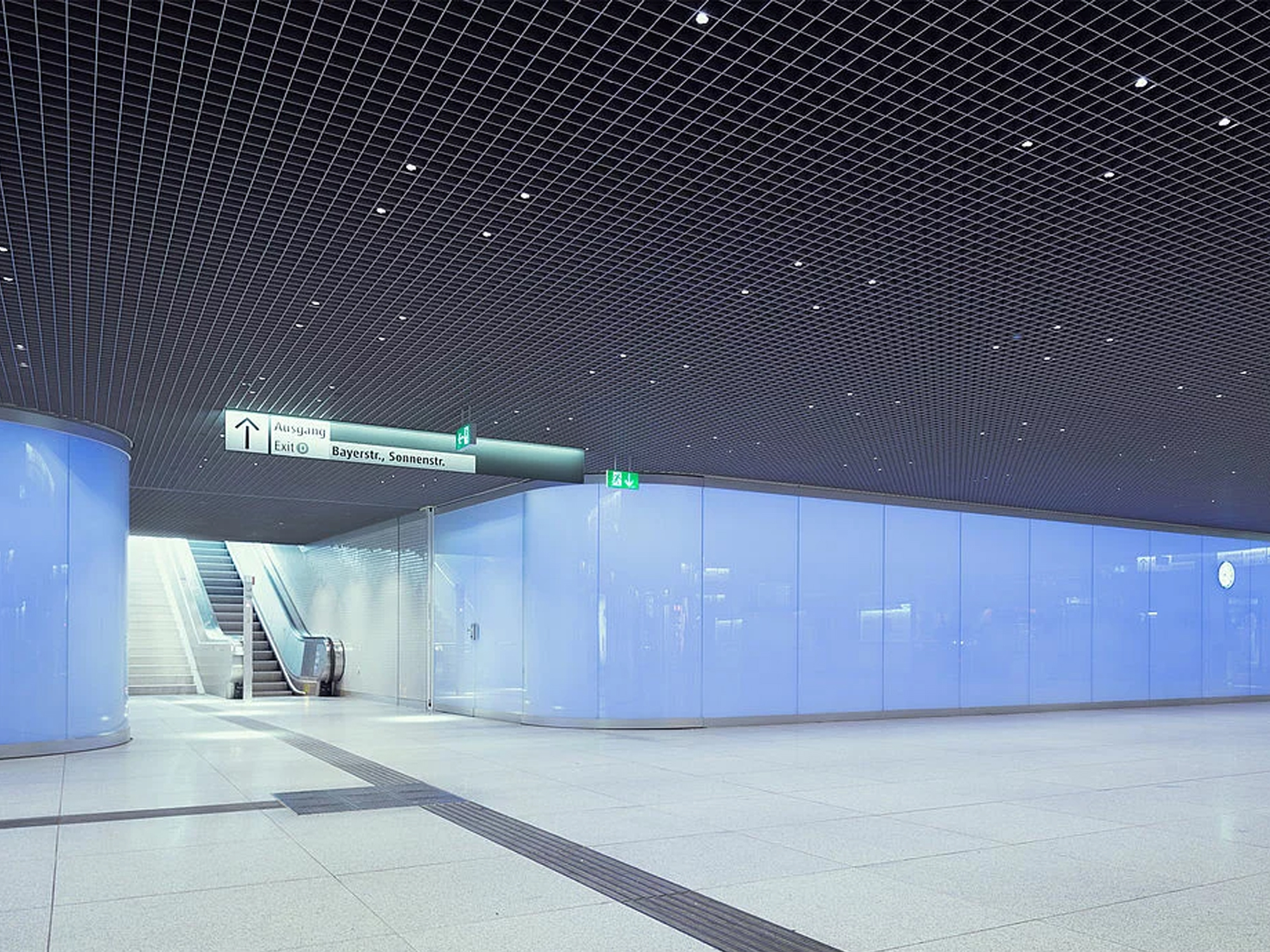 Subway mezzanine central station OPEN GRID CEILING SYSTEMS Strip Ceiling Metal Aluminum Ceiling Aluminum Panel