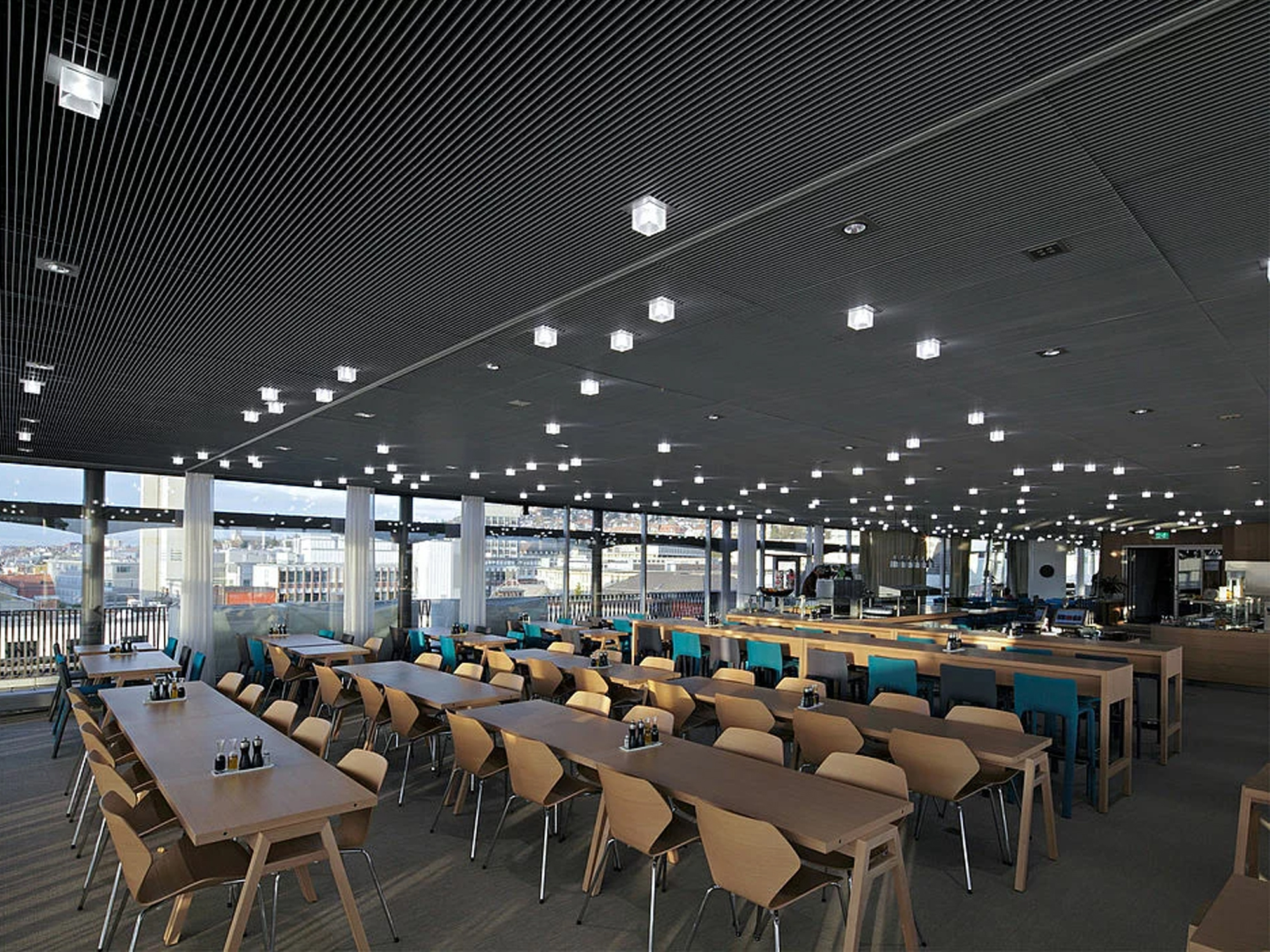 Restaurant METAL PANELS Aluminum False Ceiling Panel OPEN GRID CEILING SYSTEMS