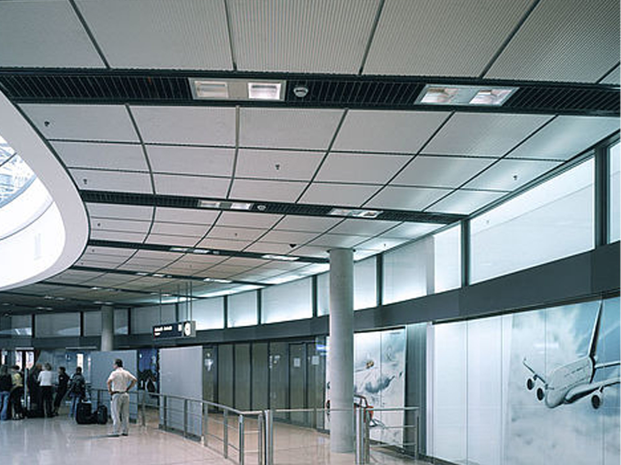 Hamburg Airport METAL PANELS Aluminum False Ceiling Panel Aluminum Panel