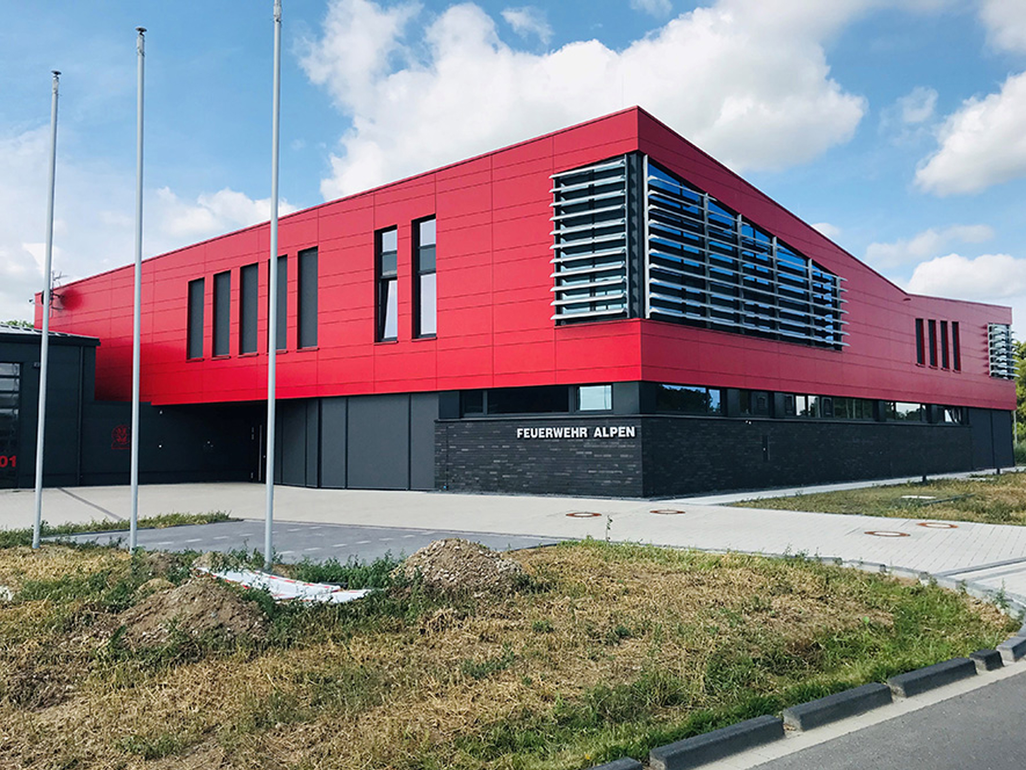  Fire station Aluminum Wall Cladding Metal Wall Cladding Acm Cladding