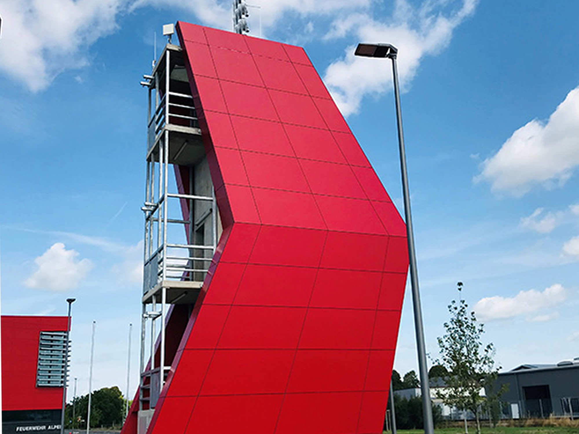  Fire station Aluminum Wall Cladding Metal Wall Cladding Acm Cladding