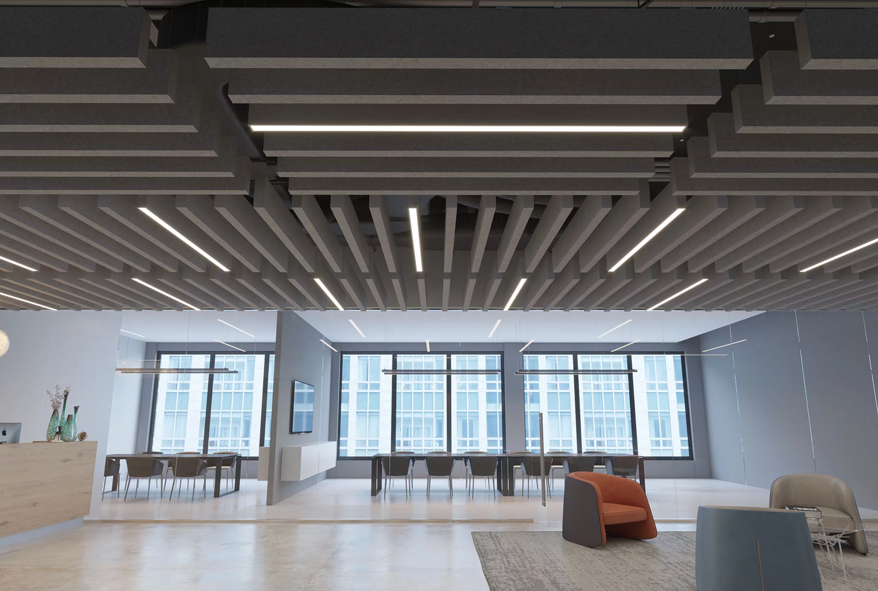 Enhancing Public Spaces with Metal Strip Square Tube Ceiling