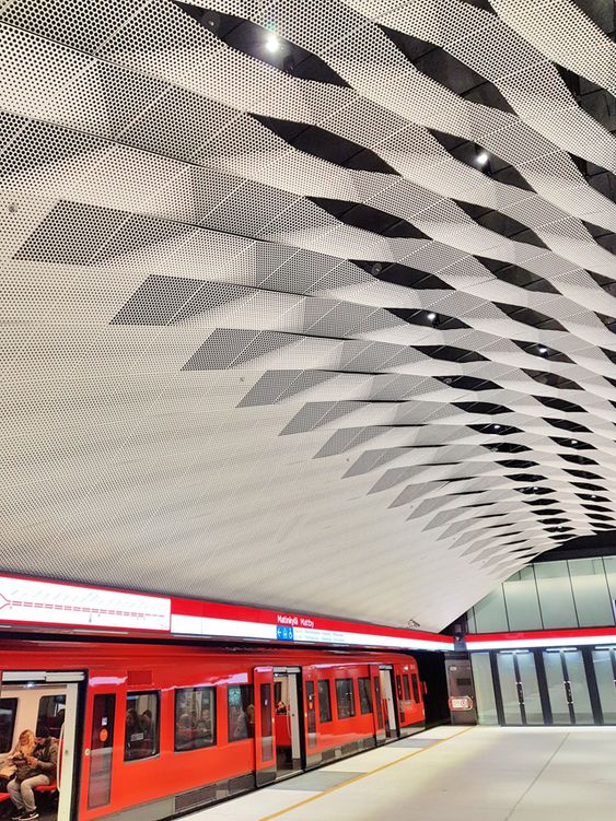 Architectural Masterpieces of New Helsinki & Espoo Metro Stations: The Metal Ceiling Elegance