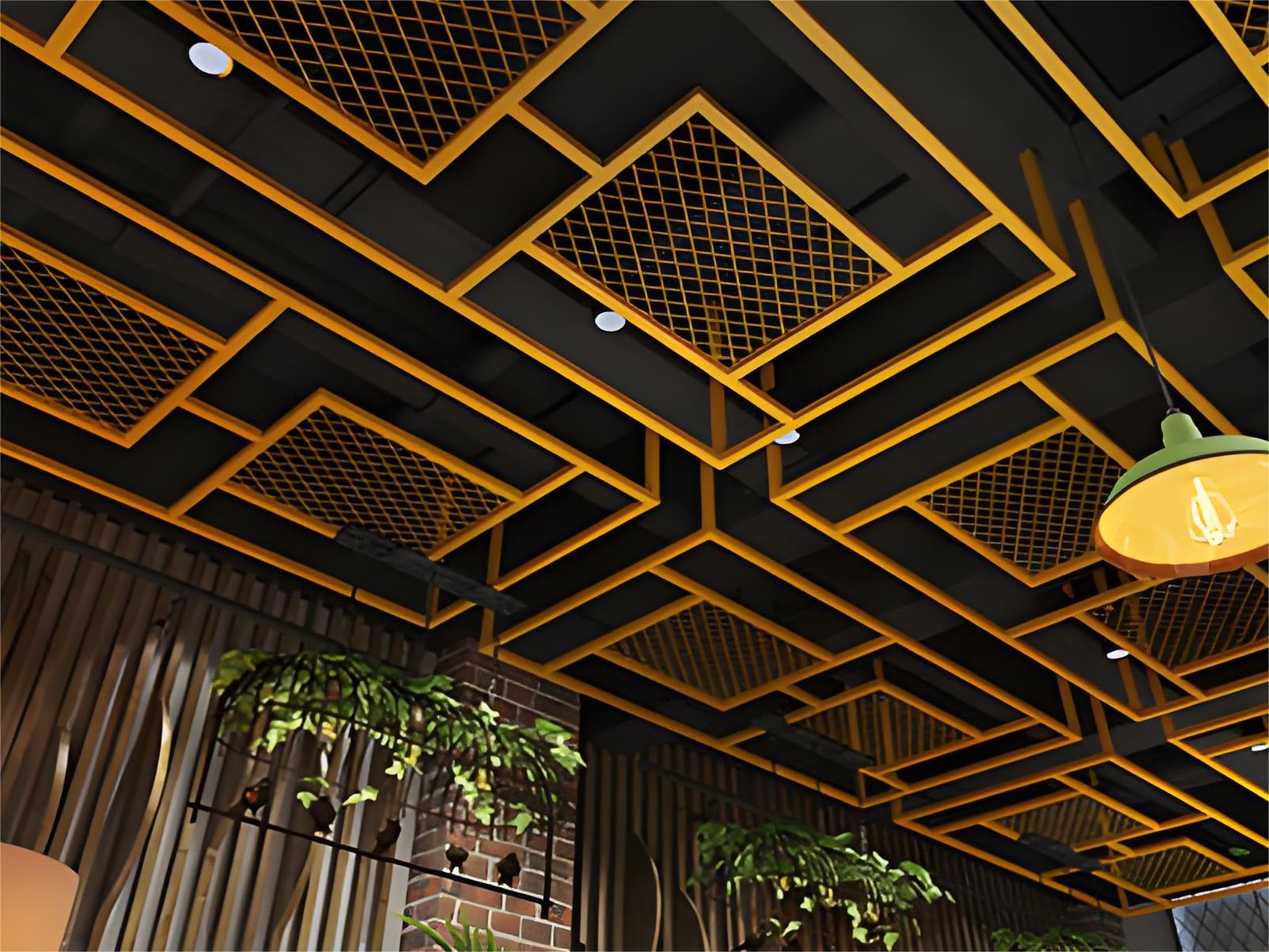 Innovative Design with Metal Mesh Ceiling: Enhancing Light, Airflow, and Aesthetics