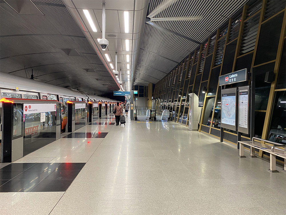 Singapore MRT Canberra Station Exterior Wall Cladding & Metal Ceiling