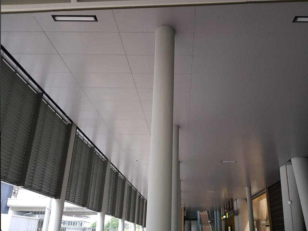 Singapore MRT Canberra Station Exterior Wall Cladding & Metal Ceiling