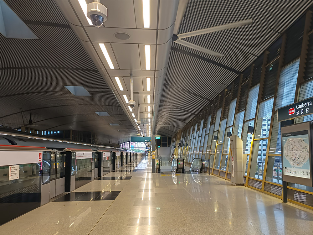 Singapore MRT Canberra Station Exterior Wall Cladding & Metal Ceiling